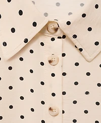 Mango Women's Polka Dot Shirt Dress