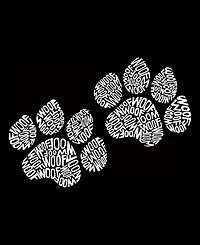 La Pop Art Plus Woof Paw Prints Word T-Shirt