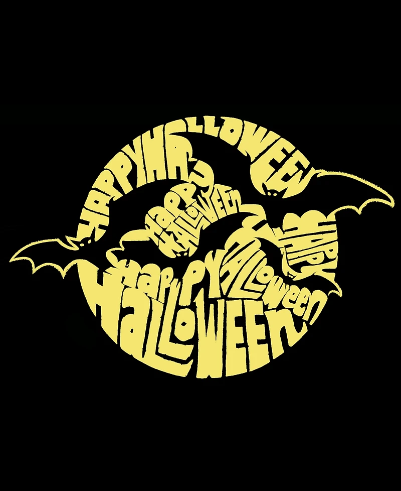 La Pop Art Plus Halloween Bats Word T-Shirt