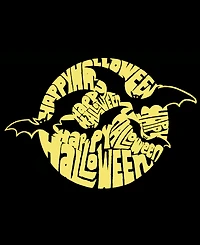 La Pop Art Plus Halloween Bats Word T-Shirt