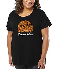 La Pop Art Plus Summer Vibes Word T-Shirt