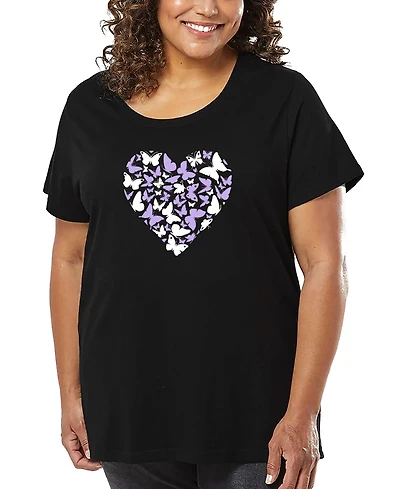 La Pop Art Plus Butterfly Heart T-Shirt