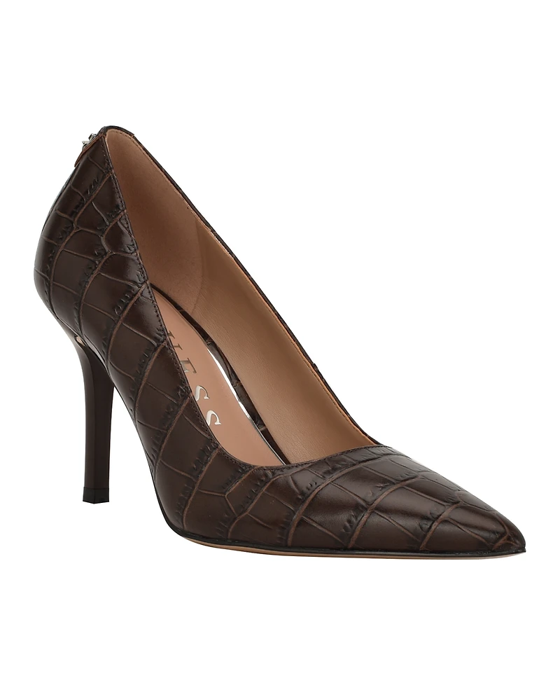 Guess Women's Prindy Square Topline Pointed Toe Pumps