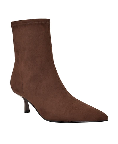 Guess Women's Yanka Pointed Toe Kitten Heel Dress Booties
