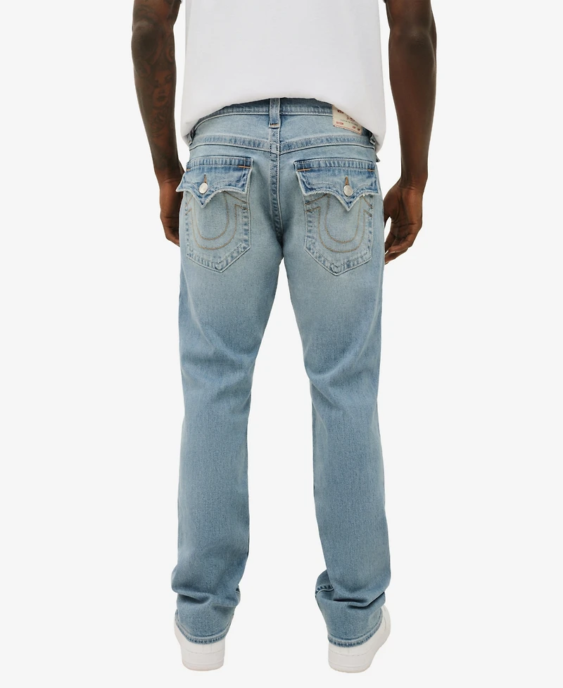 True Religion Men's Flap Back Pockets Ricky Straight Jeans