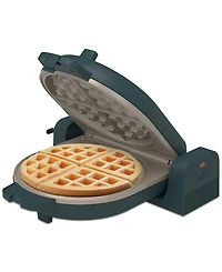 Bella Flip-n-Store Ceramic Waffle Maker, Forest Green