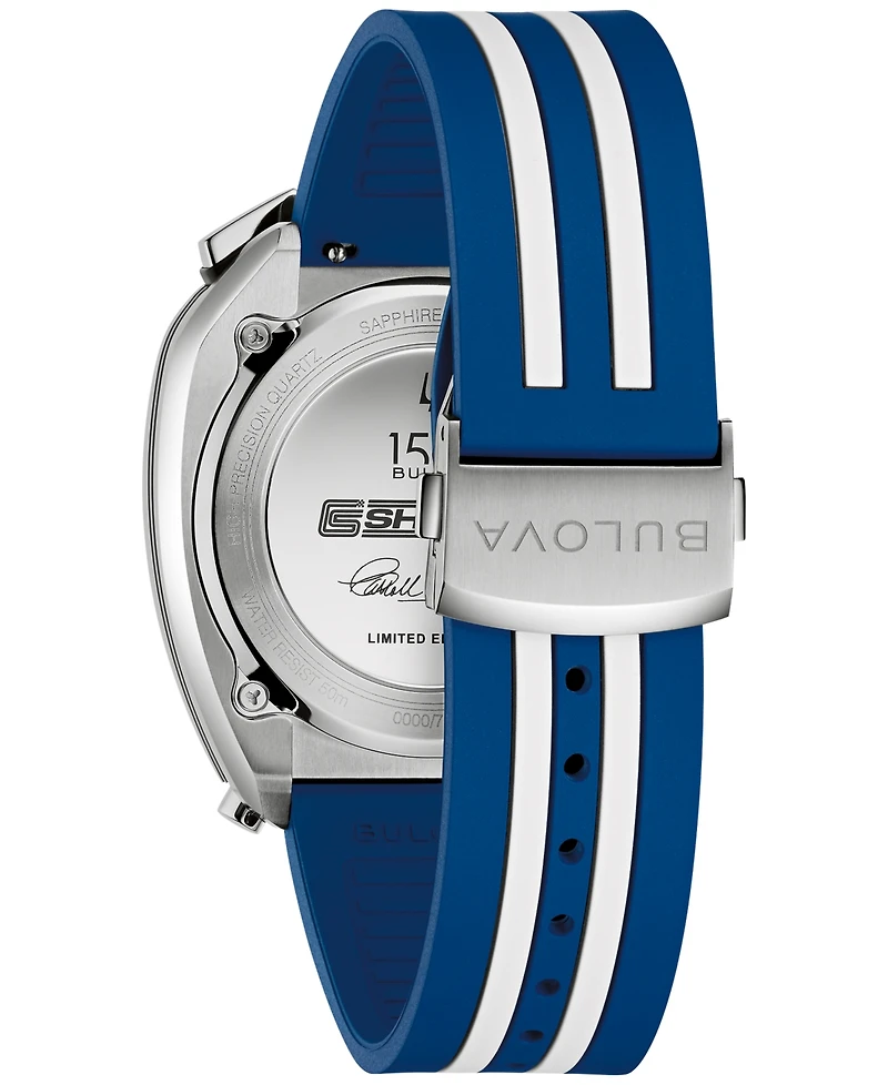 Bulova Men's Limited Edition 150th Anniversary Performance Shelby Chronograph Two-Tone Rubber Watch 43mm