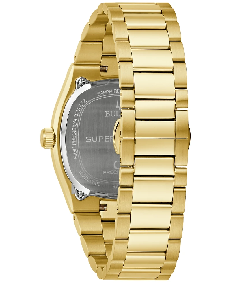 Bulova Men's Classic Super Seville Hpq Precisionist Gold-Tone Stainless Steel Bracelet Watch 37.5mm