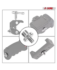 5 Core 3/8 to 1/4 Adapter 5Pcs Camera Mount Durable Tripod Screw Adapter for Dslr Monopod Microphone