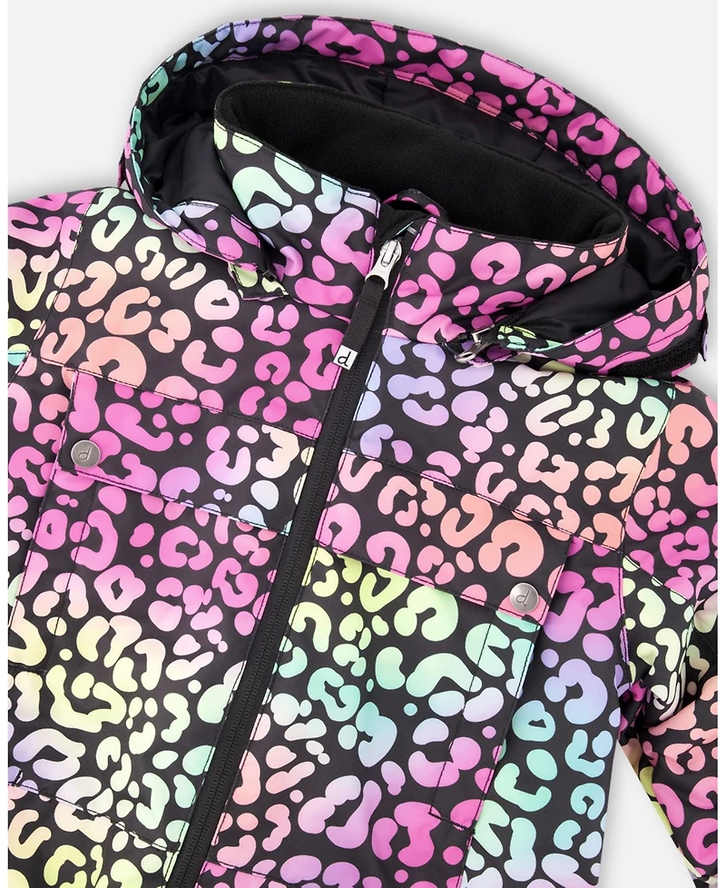 Deux par Girl One-Piece Teknik Snowsuit Rainbow Leopard - Child
