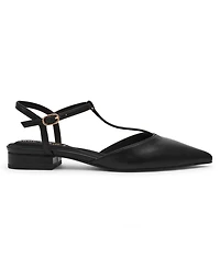 Anne Klein Women's Emily T-Strap Slingback Flats