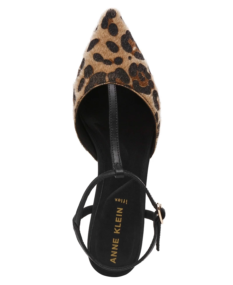Anne Klein Women's Emily T-Strap Pointed Toe Flats