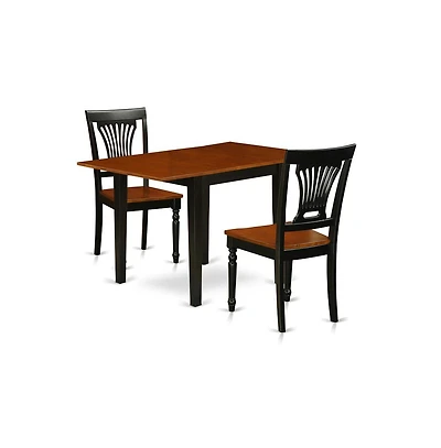 East West Furniture Dining Room Set Black & Cherry