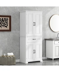 Casainc Bathroom Storage Cabinet with Doors and Drawer, Multiple Storage Spaces, Adjustable Shelf