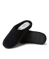 Dearfoams Women's Leslie Quilted Microfiber Terry Memory Foam Clog House Slipper
