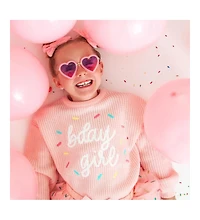 Sweet Wink Little and Big Girls Birthday Girl Sprinkle Knit Sweater