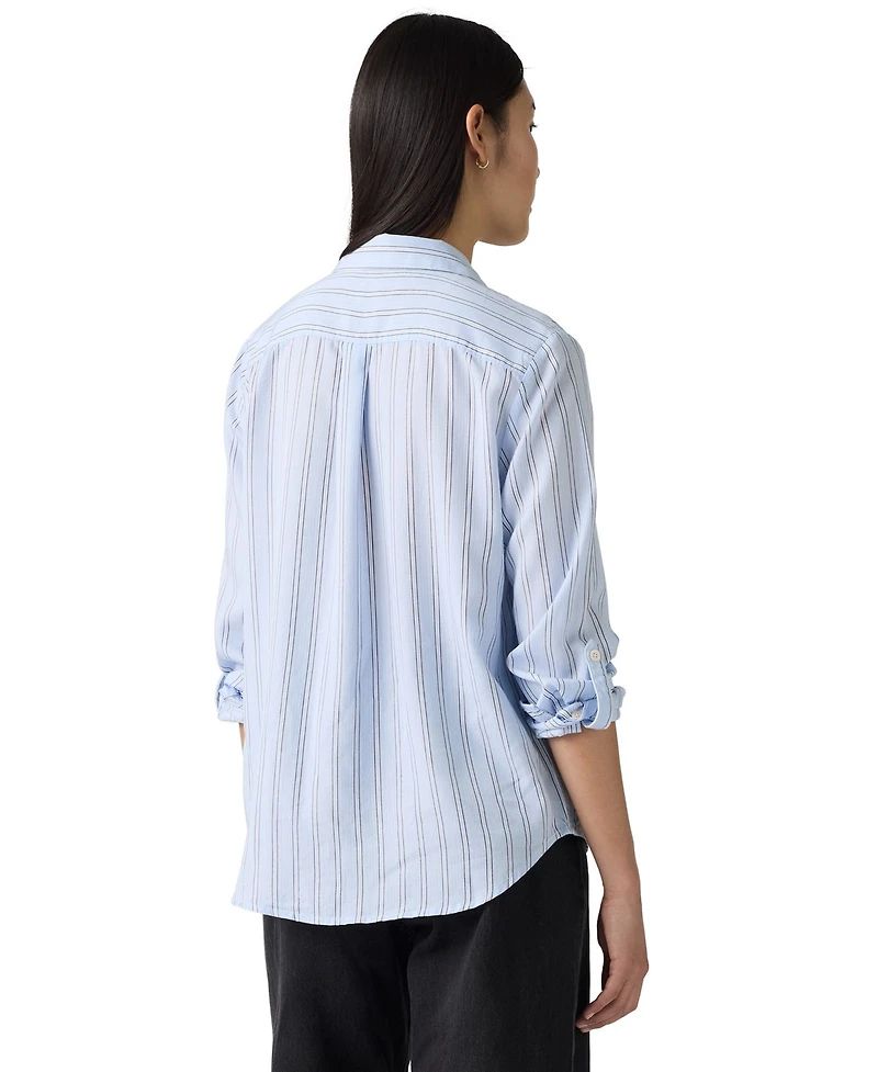 Levi's Women's Plus Darlene Chikee Stripe Chambray Shirt