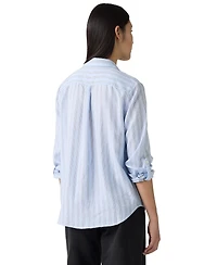 Levi's Women's Plus Darlene Chikee Stripe Chambray Shirt