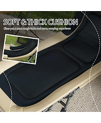 Camping Cot for Adults, Folding Bed with Soft Padded Cushions & Headrest, 180° Adjustable Reclining Lounger, Heavy Duty and Portable with a 400 l