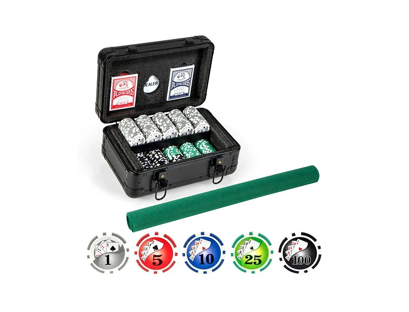 Texas Hold'em Poker Chip Set with 300 Pieces