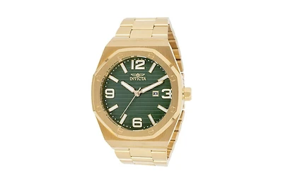 Invicta Men's Huracan Quartz 3 Hand Green Dial Watch