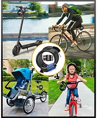 Urbanmax Bike Lock Cable with Combination, High Security Anti-Theft Lock for Bikes and Scooters