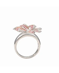 Suzy Levian New York Levian Sterling Silver Sapphire & Created White Sapphire Flower Ring