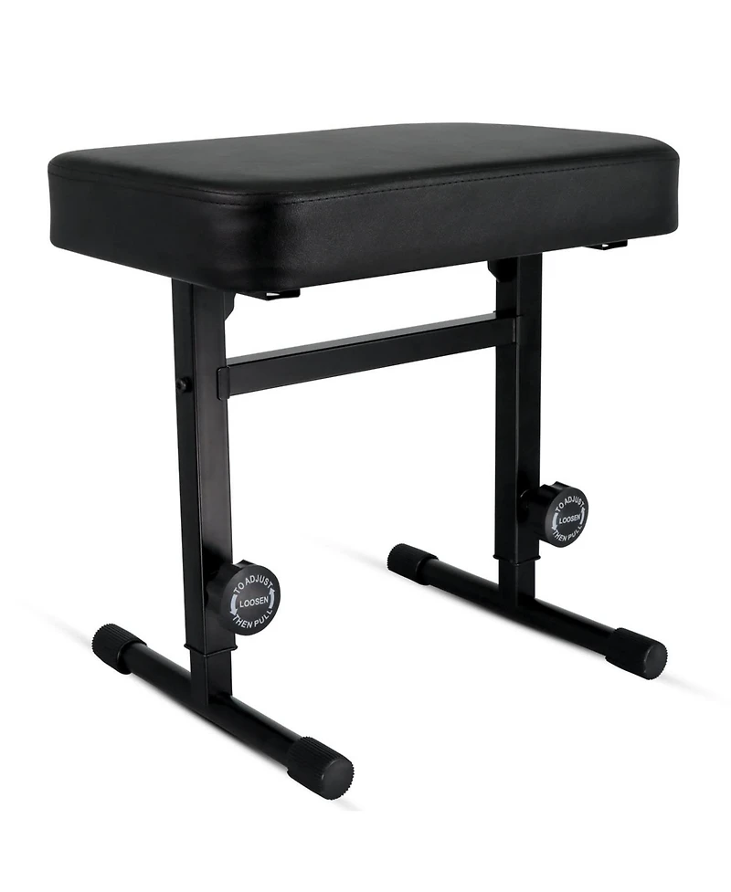 5 Core Keyboard Bench 3" Padded Cushioned Piano Stool Height Adjustable Guitar Seat Folding Portable
