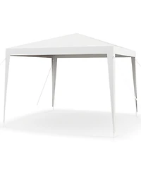 Gymax 10 Ft X 10 Ft Canopy Tent Heavy Duty Gazebo Shelter White Outdoor