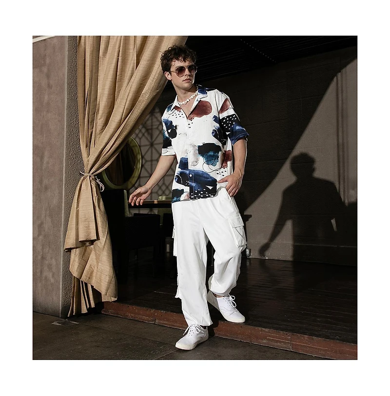 Campus Sutra Abstract Blob Oversized Shirt