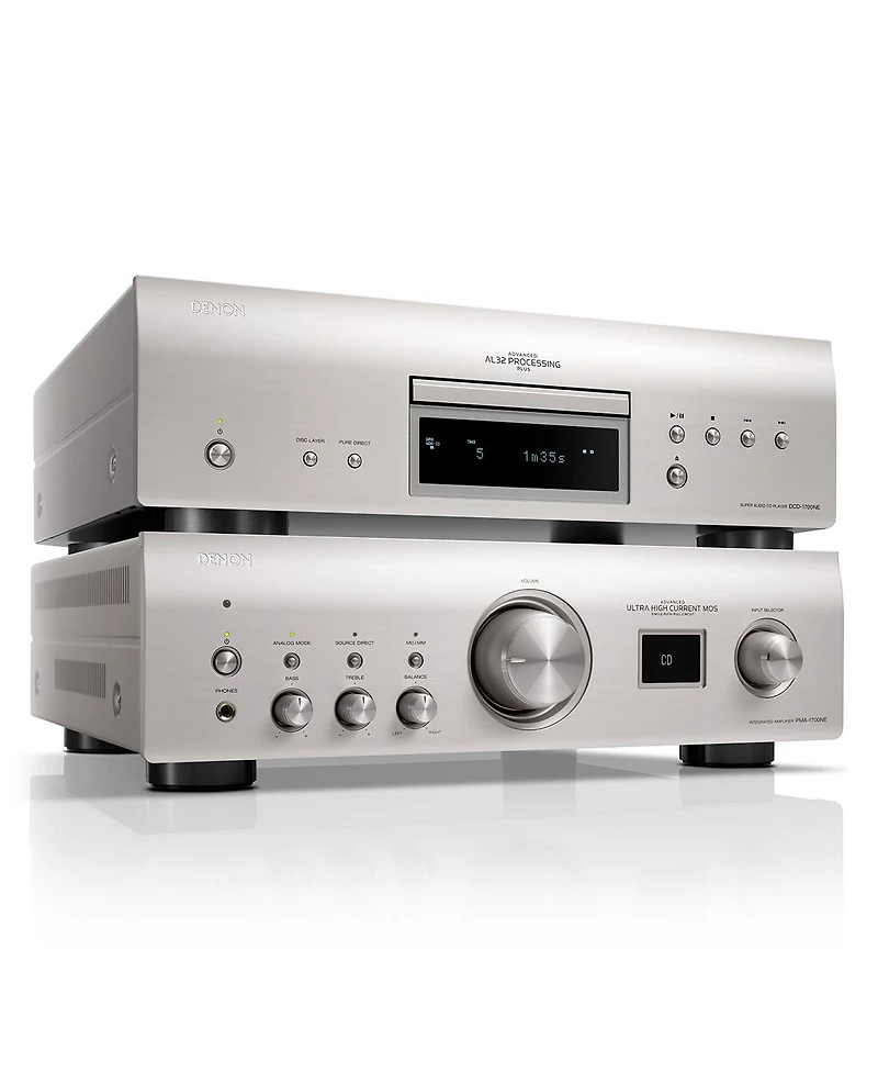 Denon Pma-1700NE 140W Integrated Amplifier with Dcd-1700NE Cd/Sacd Player with Advanced AL32 Processing Plus