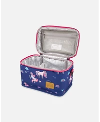 Deux par Deux Girl Lunch Box Navy Unicorn Print - Toddler|Child