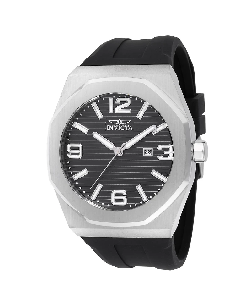 Invicta Men's Huracan Quartz 3 Hand Black Dial Watch