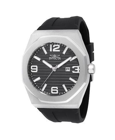 Invicta Men's Huracan Quartz 3 Hand Black Dial Watch