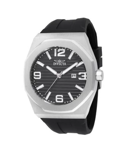 Invicta Mens 45772 Huracan Quartz 3 Hand Black Dial Watch