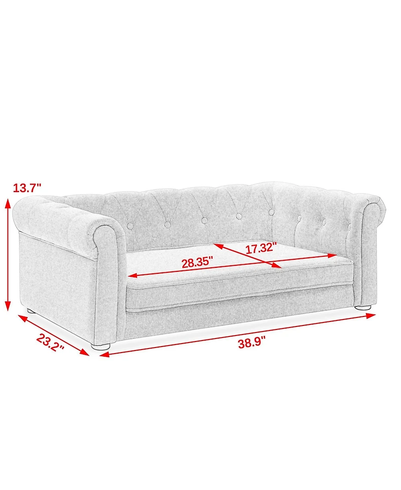 Aostirmotor Elevated Dog Sofa Bed Modern Design for Small Dogs Dark Grey