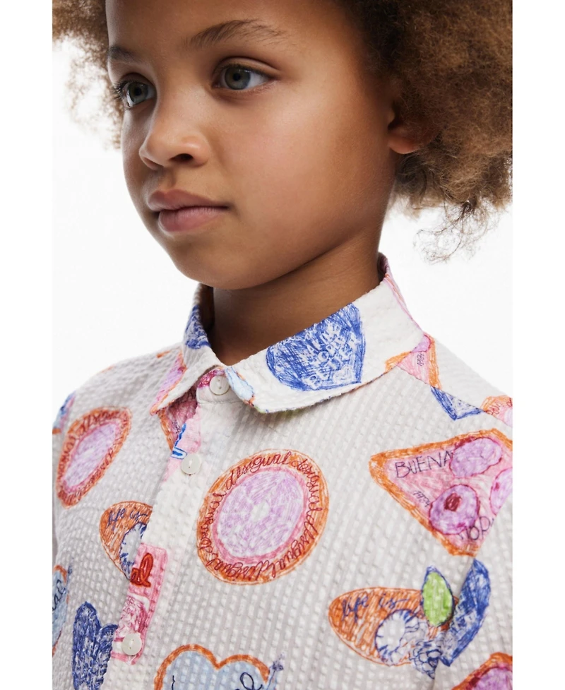 Desigual Girls's Shirt dress stamps