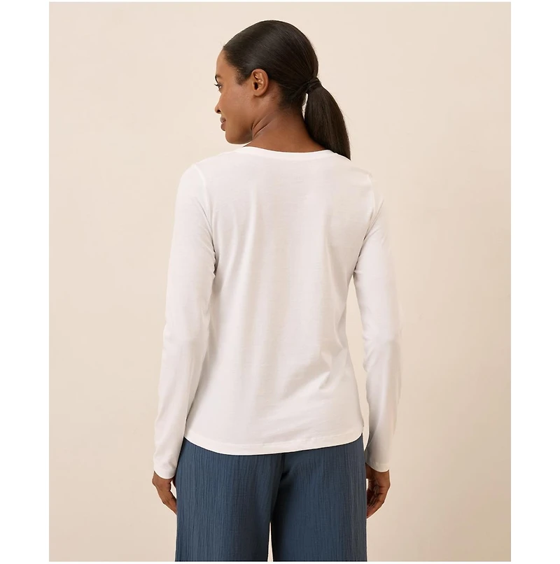 Pact Women's Organic Cotton Softspun Long Sleeve Scoop Neck Tee