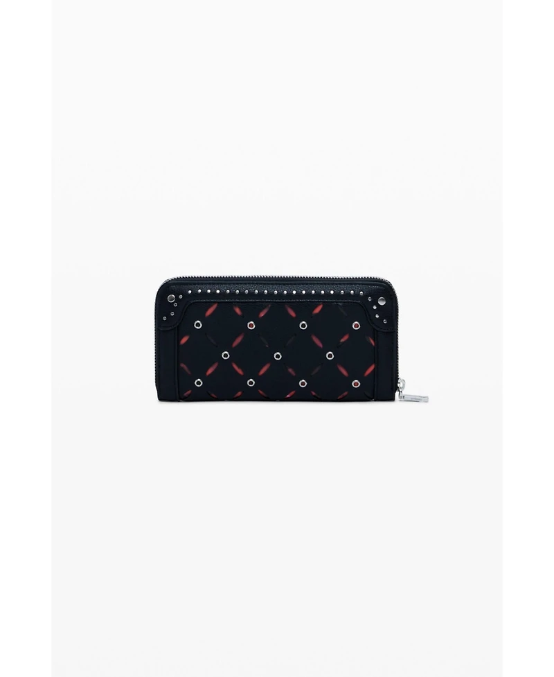 Desigual Women's Large perforated studded wallet