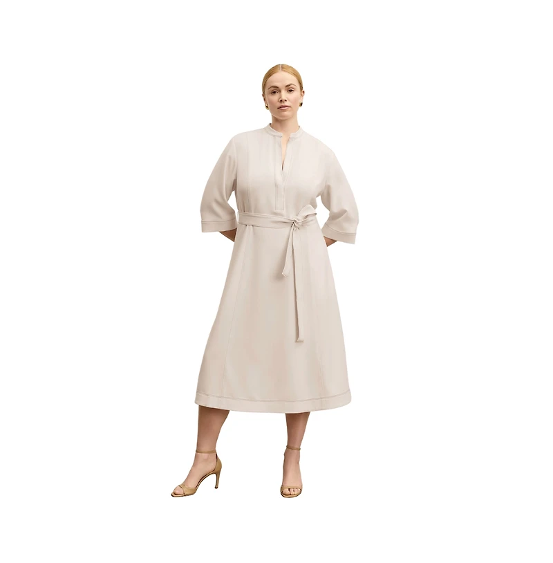 M.m.LaFleur Lauleh Dress - Everyday Crepe with Topstitch
