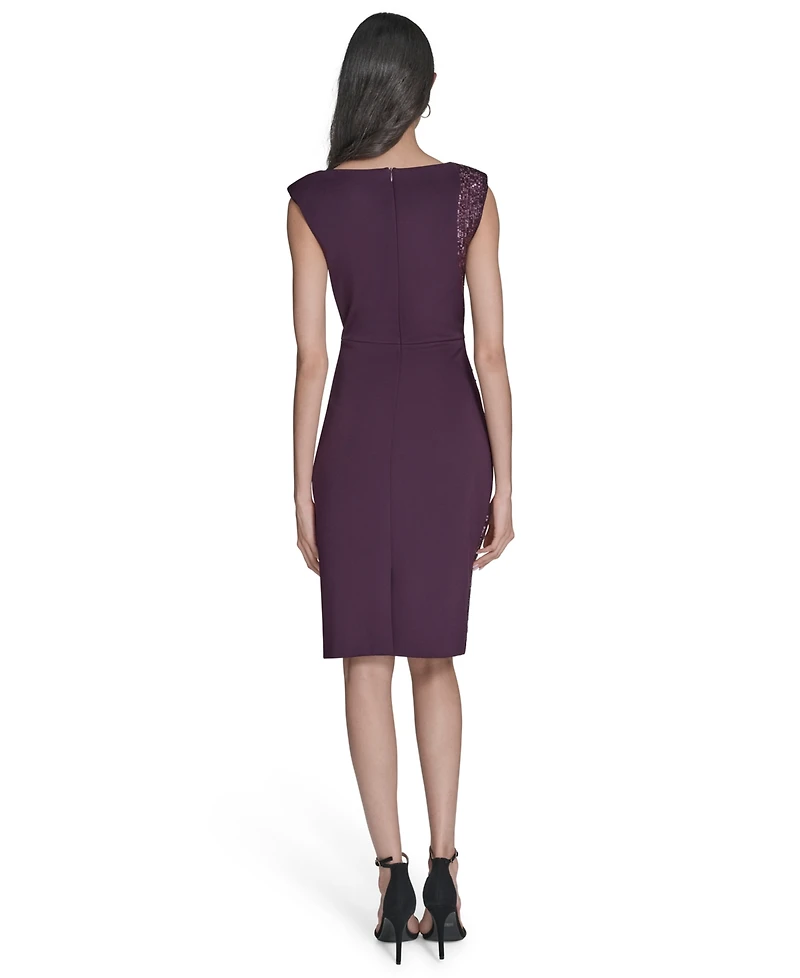 Eliza J Petite Social Velvet Dress