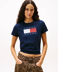Tommy Jeans Women's Flag Logo T-Shirt