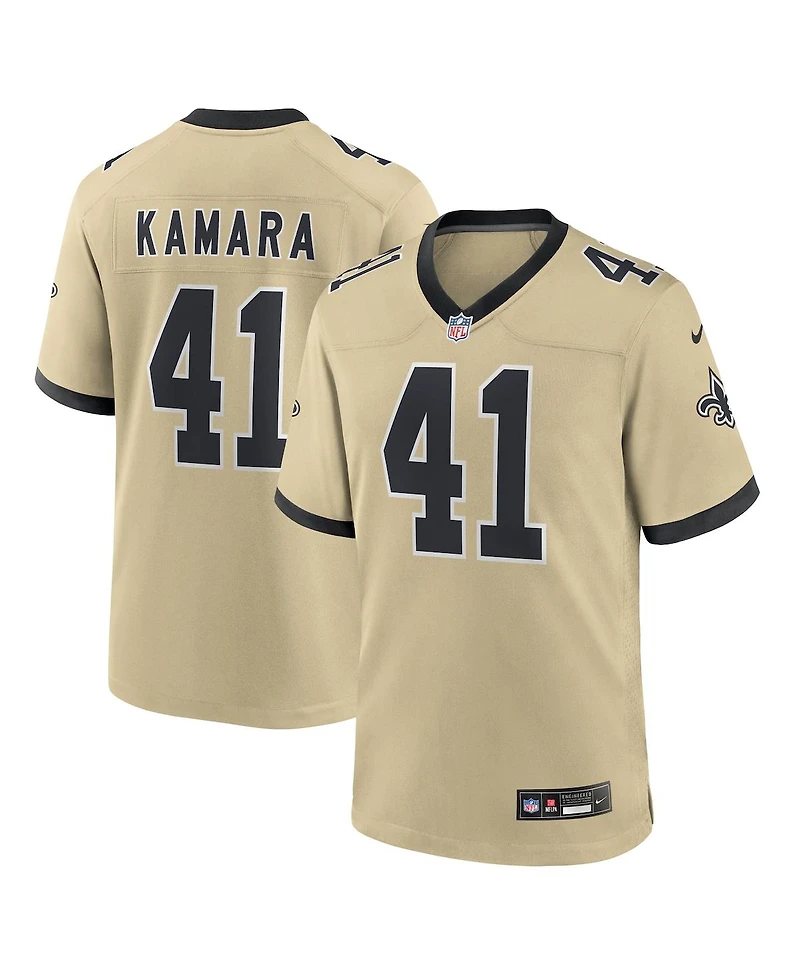 Nike Men's Alvin Kamara Gold New Orleans Saints Gameday Golds Alternate Game Player Jersey