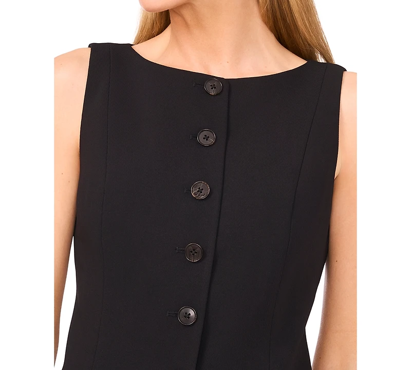 CeCe Women's Boat Neck Waistcoat Top