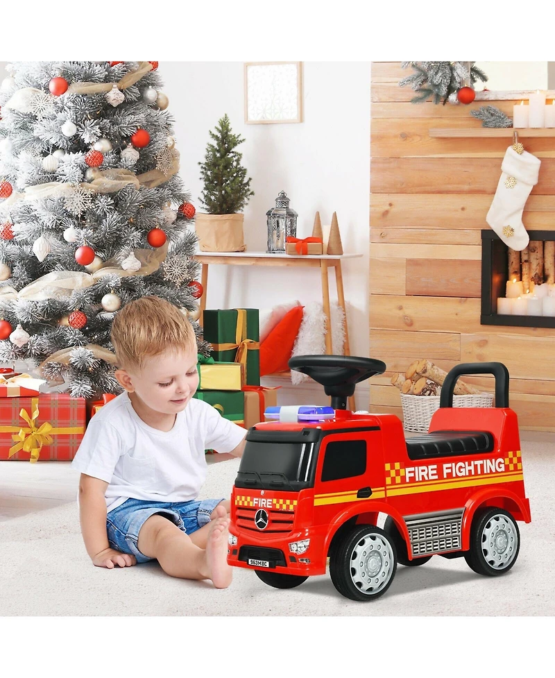 Akiudex Kid's Ride-On Push Car with Storage and Backrest for Toddlers