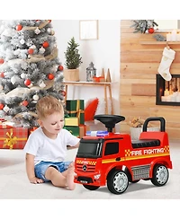 Akiudex Kid's Ride-On Push Car with Storage and Backrest for Toddlers
