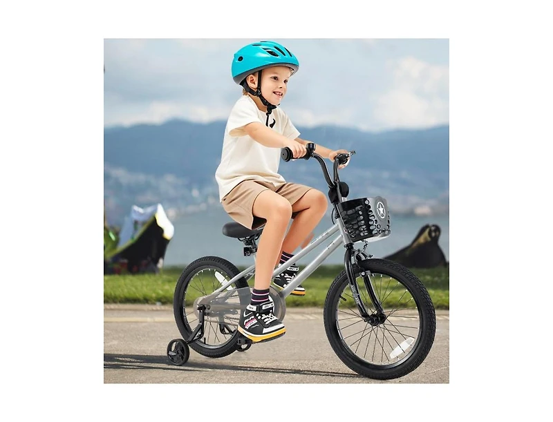 Inch Kids Bike Adjustable with Transparent Chain Cover for Ages 4