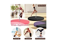 Akiudex 59inch Round Folding Pole Dance Mat with 3in Foam and Pu Leather Cover