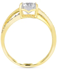 Lab-Grown Ruby (2 ct. t.w.) & Diamond Accent Swirl Ring 14k Gold-Plated Sterling Silver