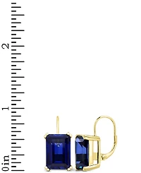 Onyx Leverback Hoop Earrings 14k Gold-Plated Sterling Silver